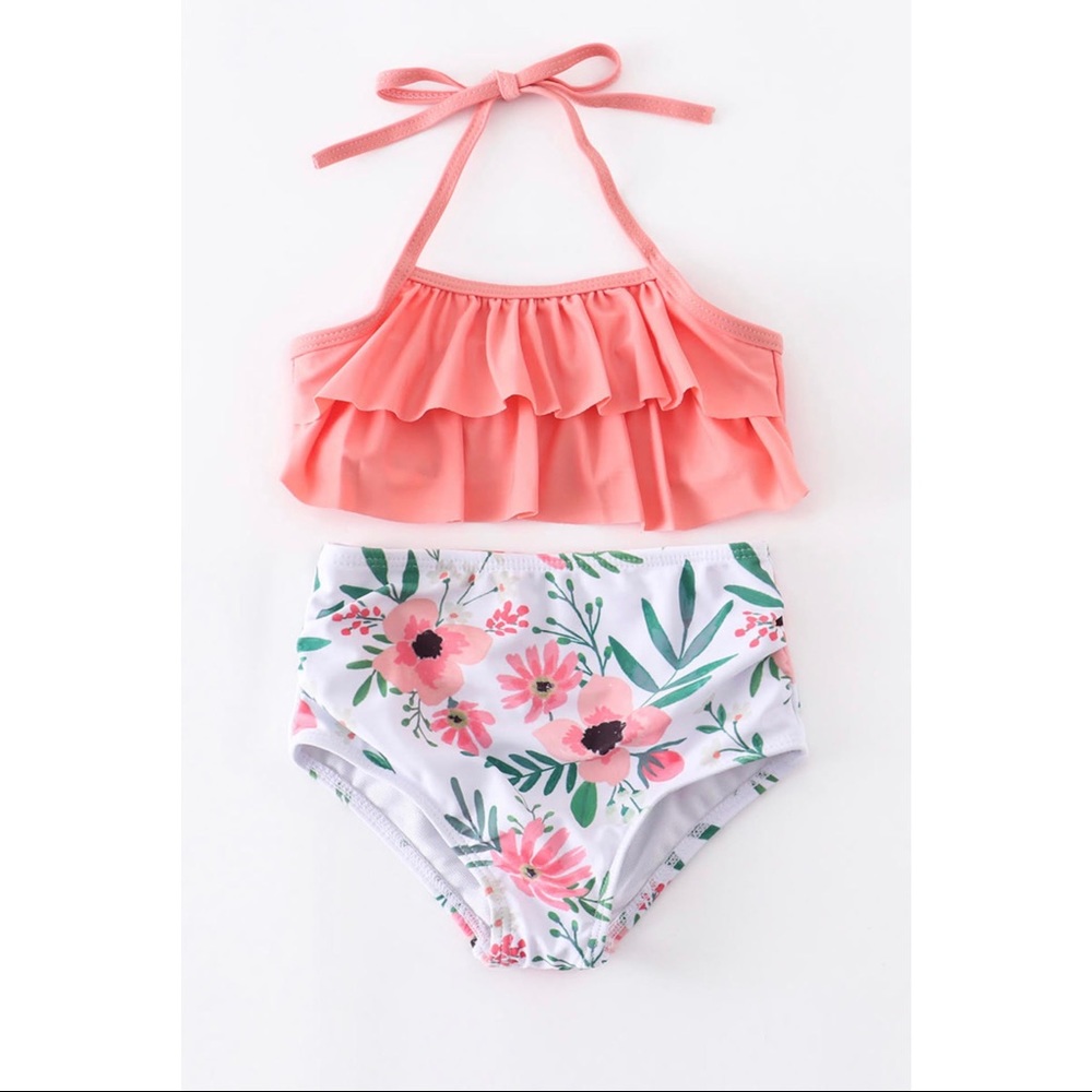Pink Floral Swimsuit